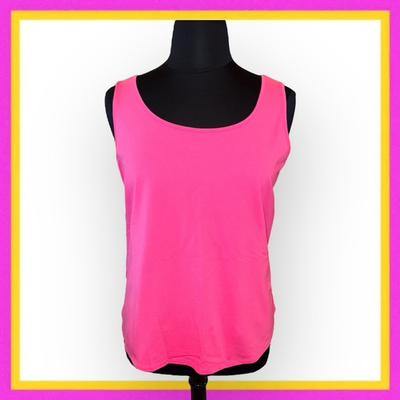 NWT NIC+ZOE Women's Shirt Tail Perfect Tank Plus 1X Watermelon Pink - Picture 2 of 13